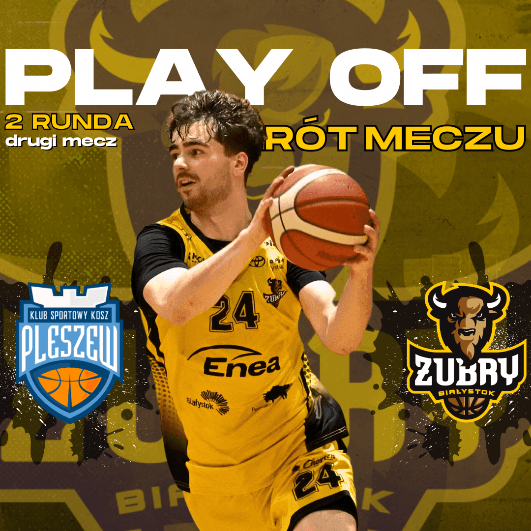 Artykuł na temat: Skrót meczu [PLAY OFF] Kosz Ciepłomax Kompaktowy Pleszew vs  Żubry Chorten Białystok 87:102 [16.04.2025]